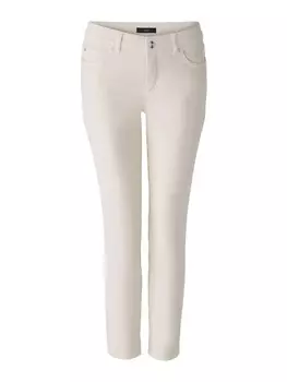 Тканевые брюки Oui Jeggings BAXTOR Cord Slim Fit cropped, цвет light beige mel