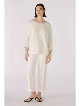 Тканевые брюки Oui, кремовый