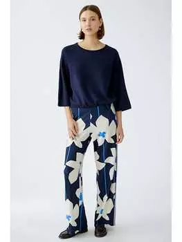 Тканевые брюки Oui, темно-синий