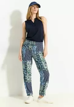 Тканевые брюки PATCHWORK PRINT Cecil, темно-синий