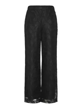 Тканевые брюки PIECES Wide leg Pants, черный