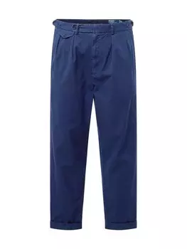 Тканевые брюки Polo Ralph Lauren Tapered Pleat-Front Pants, морской синий