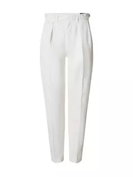 Тканевые брюки Polo Ralph Lauren Tapered Pleat-Front Pants, белый