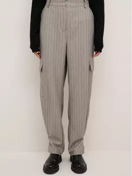 Тканевые брюки повседневного кроя Karen By Simonsen, серый