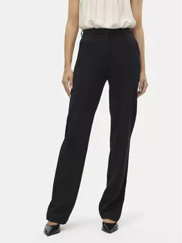 Тканевые брюки прямого кроя Vero Moda, черный