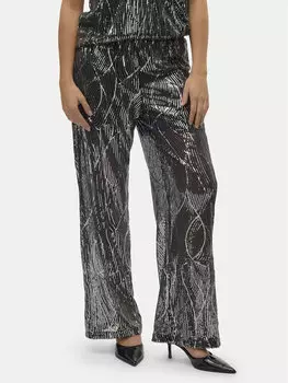 Тканевые брюки прямого кроя Vero Moda, черный