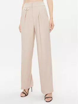 Тканевые брюки прямого кроя Vila, бежевый