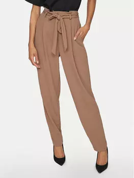 Тканевые брюки прямого кроя Vila, коричневый