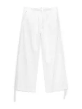 Тканевые брюки Pull&Bear Loose fit Pants, белый