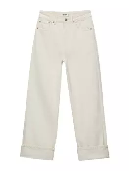 Тканевые брюки Pull&Bear Loose fit Pants, экрю
