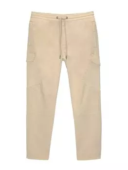 Тканевые брюки Pull&Bear Tapered Pants, серо-бежевый