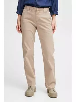 Тканевые брюки PULZ Jeans, бежевый