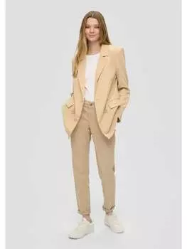 Тканевые брюки QS, бежевый