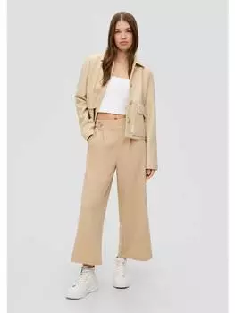 Тканевые брюки QS, бежевый