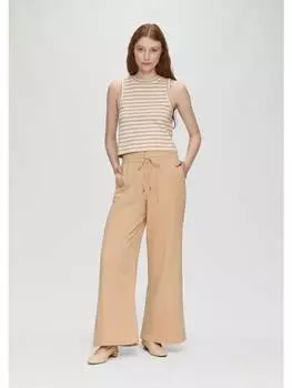 Тканевые брюки QS, бежевый