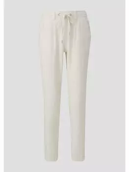 Тканевые брюки QS, кремовый