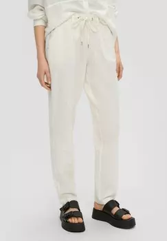 Тканевые брюки QS, кремовый