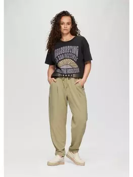 Тканевые брюки QS lang, зеленый