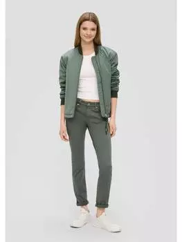 Тканевые брюки QS, оливковый