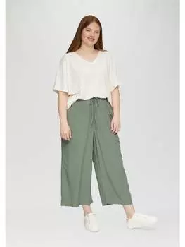 Тканевые брюки QS, оливковый