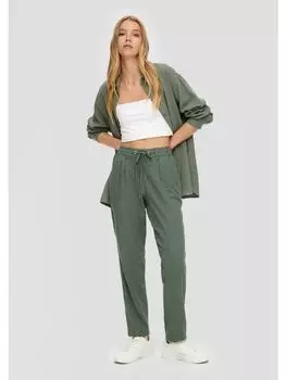 Тканевые брюки QS, оливковый