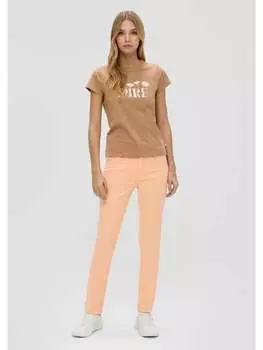 Тканевые брюки QS, оранжевый