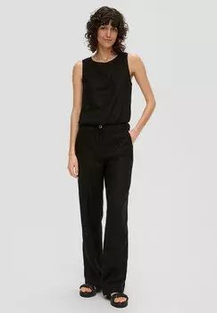 Тканевые брюки REGULAR WEITEM BEIN s.Oliver, черный