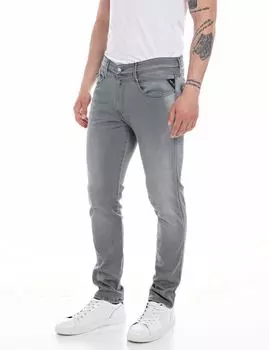 Тканевые брюки Replay Slim fit Jeans 11.5 Oz Recycled Hyperflex Stretch Denim, серый