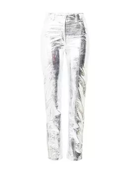 Тканевые брюки River Island Regular Pants, серебряный