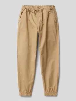 Тканевые брюки с эластичными манжетами Quiksilver, коричневый