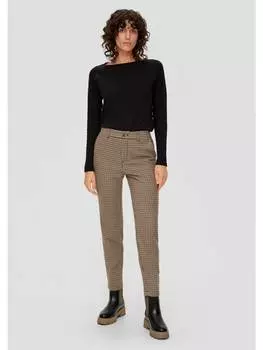 Тканевые брюки s.Oliver, цвет beige/schwarz