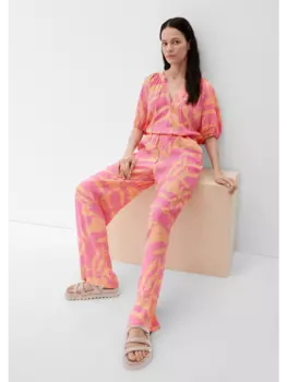 Тканевые брюки s.Oliver, цвет orange/pink