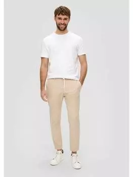 Тканевые брюки s.Oliver, кремовый