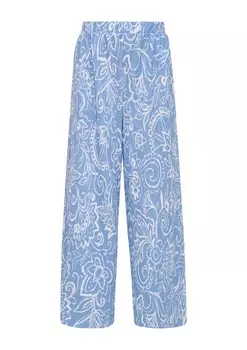 Тканевые брюки s.Oliver Wide leg Pants, светло-синий
