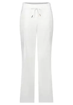 Тканевые брюки с завязывающимся поясом Betty & Co, белый