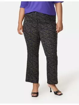 Тканевые брюки SAMOON Freizeit verkrzt, цвет black gemustert