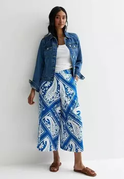 Тканевые брюки SCARF PRINT New Look, синий