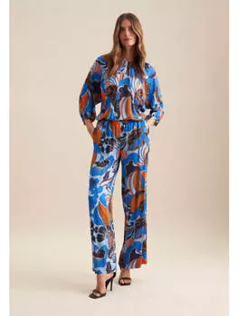 Тканевые брюки Seidensticker, средне-синий