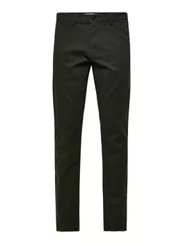 Тканевые брюки SELECTED HOMME Stoff/Chino SLHSLIM NEW MILES slim, зеленый