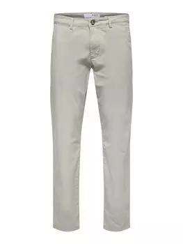Тканевые брюки SELECTED HOMME Stoff/Chino SLHSLIM NEW MILES slim, серый