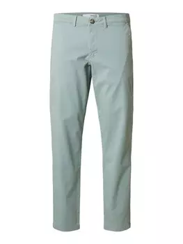 Тканевые брюки SELECTED HOMME Stoffhose / Chino SLHSLIM-NEW MILES slim, зеленый