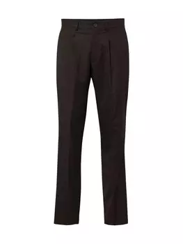 Тканевые брюки SELECTED HOMME Tapered Pleat-Front Pants SLHBLAKE, коричневый