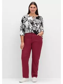 Тканевые брюки sheego, бордовый