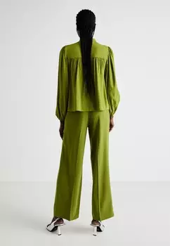 Тканевые брюки SLFTINNI WIDE PANT Selected, коричневый