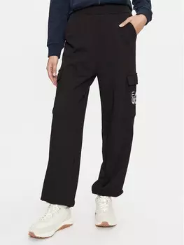 Тканевые брюки стандартного кроя Ea7 Emporio Armani, черный