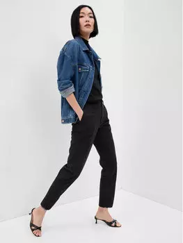 Тканевые брюки стандартного кроя Gap, черный