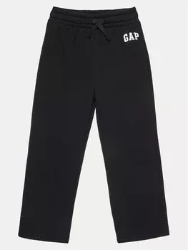 Тканевые брюки стандартного кроя Gap, черный