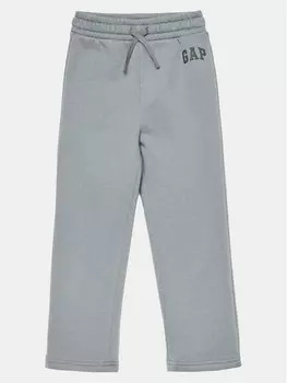 Тканевые брюки стандартного кроя Gap, серый
