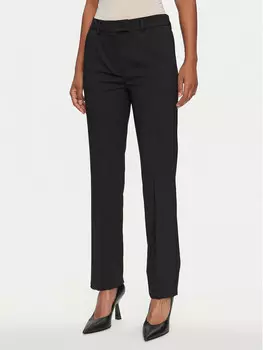 Тканевые брюки стандартного кроя Marella, черный