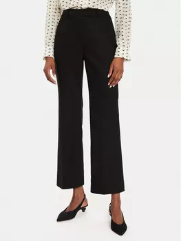 Тканевые брюки стандартного кроя Marella, черный